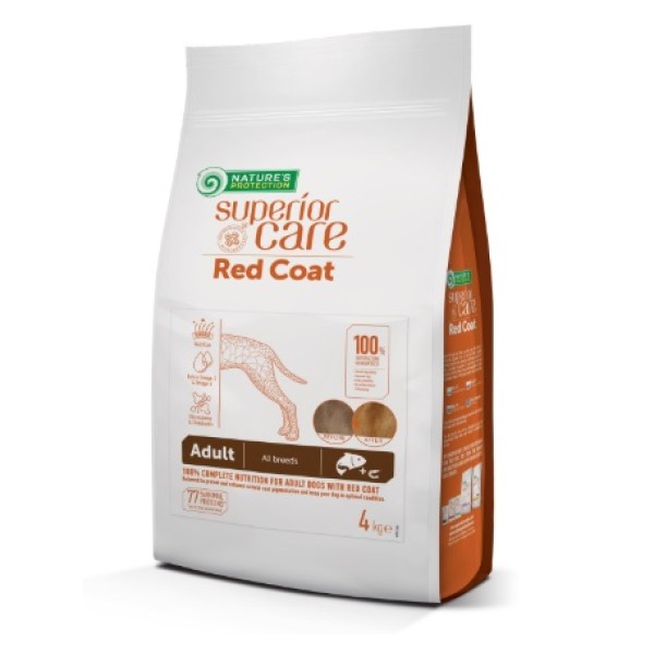 Nature’s Protection Red Coat Grain Free Salmon Adult All Breeds - Суха храна без зърно за израснали кучета от всички породи с червена козина със сьомга - 10 кг