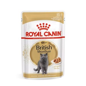 Royal Canin British Shorthair Adult Pouch - Пълноценна мокра храна в пауч за британски късокосмести котки в зряла възраст