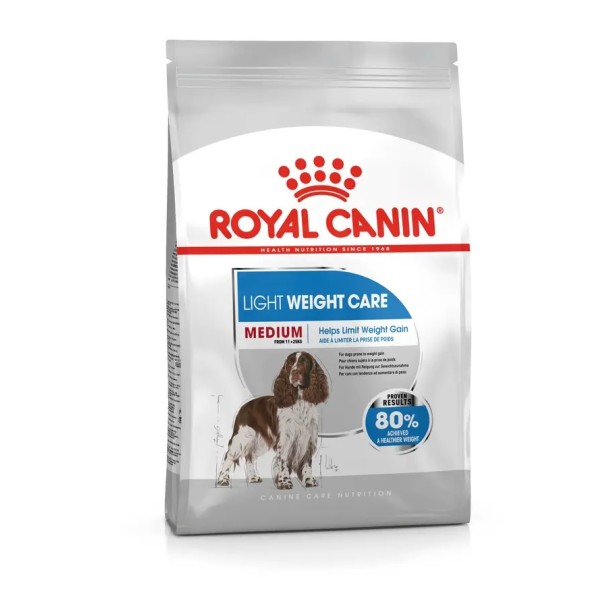 Royal Canin Light Weight Care Medium - Пълноценна суха храна за кучета от средни породи със склонност към наддаване на килограми - 12 кг