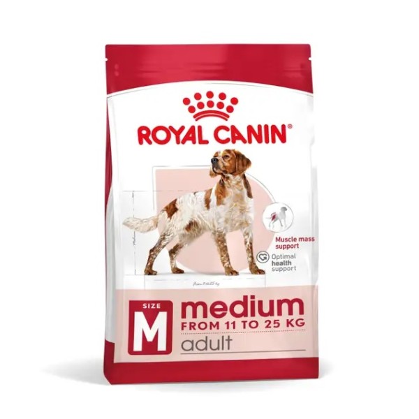Royal Canin Dog Adult Medium - Пълноценна суха храна за кучета от средни породи от 1 до 7 години