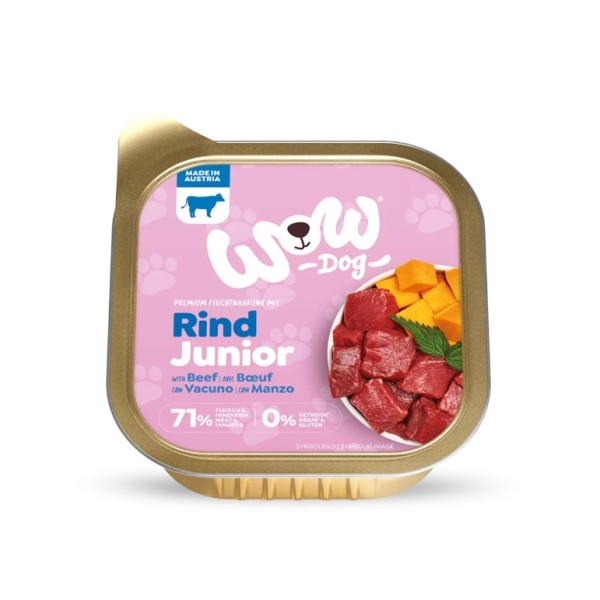 WOW Junior Beef with Pumpkin and Nettle - Пастет за малки кученца с говеждо, тиква и коприва