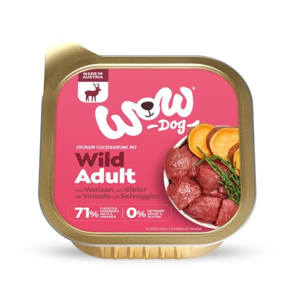 WOW Dog Venison with Sea weed and Sweet Potato - Пастет за кучета с еленско, водорасли и сладък картоф
